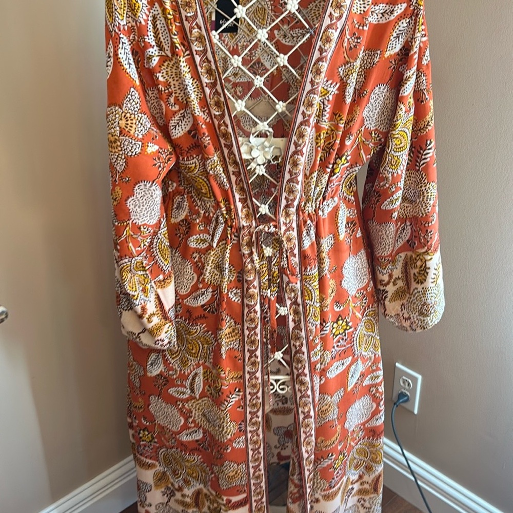 Floral Bohemian Maxi kimono new